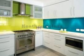 Painted Glass Backsplash and Table Glass 1