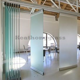 High Quality Acoustic Sliding Office Glass Partition Wall 1