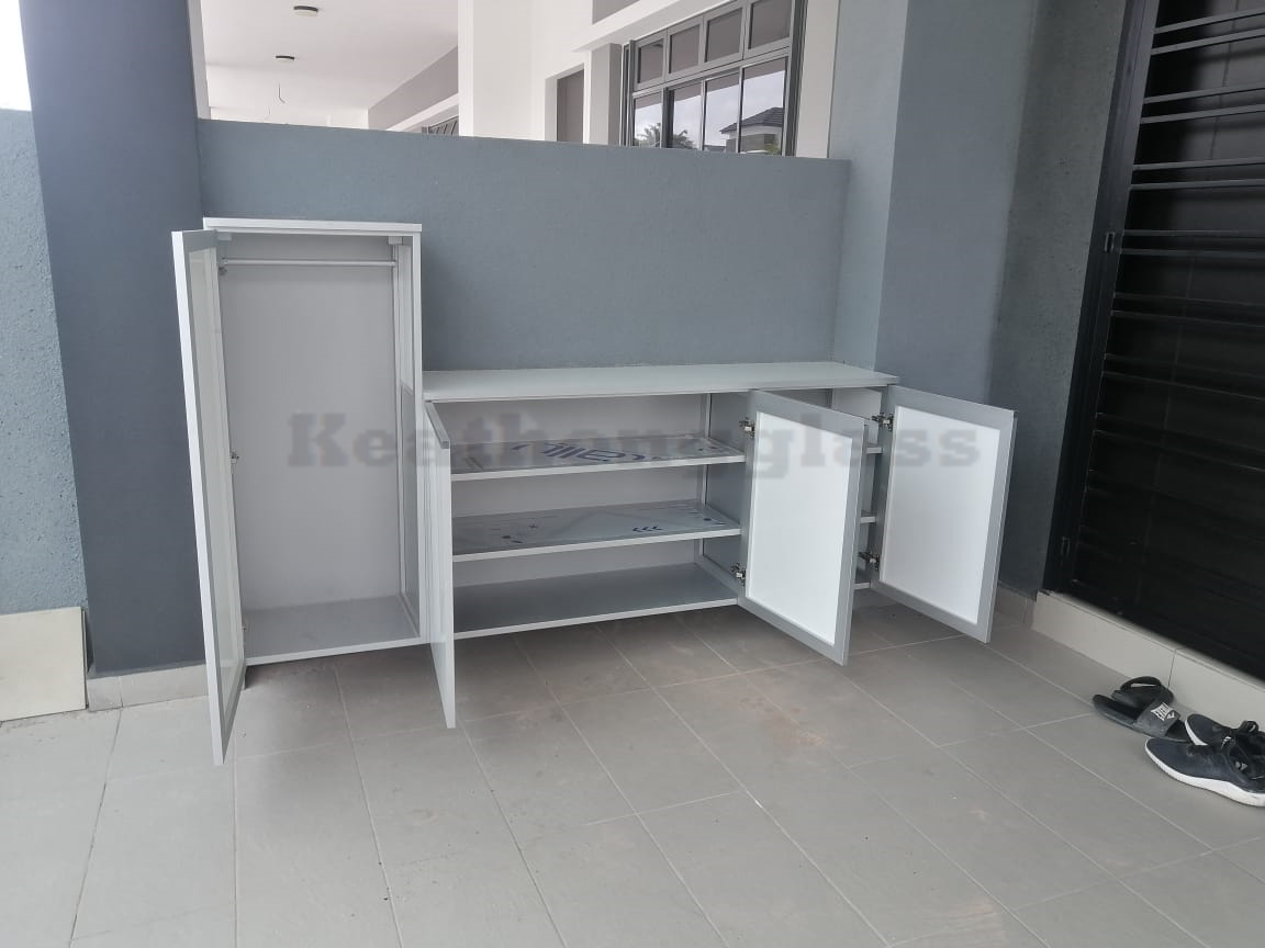 Aluminium shoe cabinet design best sale