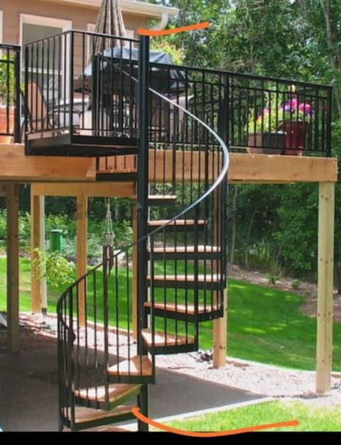 Metal Railing and Spiral Staircase 121